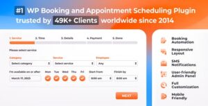 Bookly PRO – Appointment Booking and Scheduling Software System WordPress plugin