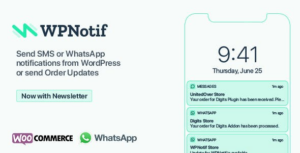 WPNotif: WordPress SMS & WhatsApp Message Notifications WordPress plugin