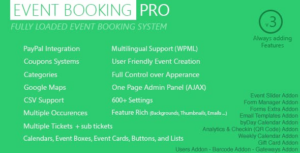 Event Booking Pro - WP Plugin [paypal or offline]