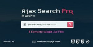Ajax Search Pro – Live WordPress Search & Filter Plugin WordPress plugin