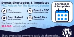 Events Shortcodes & Templates Pro Addon For The Events Calendar